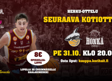 Otteluinfo: Korihait – Honka 31.10.2025