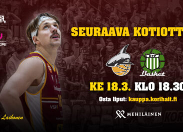Otteluinfo: Korihait – KTP-Basket 18.3.2026
