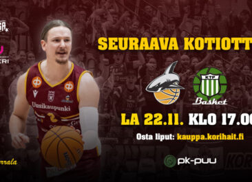 Otteluinfo: Korihait – KTP-Basket 22.11.2025