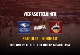 Vierasotteluinfo: Helsinki Seagulls – Korihait 28.11.2023