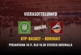 Vierasotteluinfo: KTP-Basket – Korihait 10.11.2023