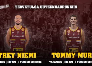 Trey Niemi ja Tommy Murr Korihaiden takakentälle