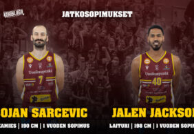 Bojan Sarcevic ja Jalen Jackson jatkavat Korihaissa